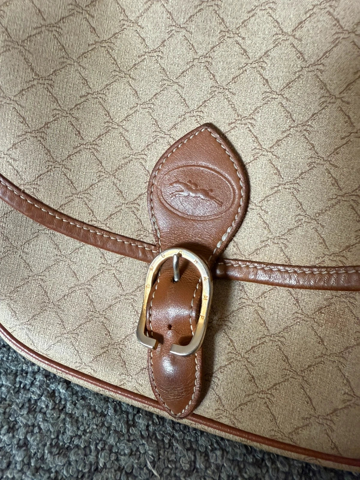 Longchamp vintage canvas leather crossbody bag - view 4