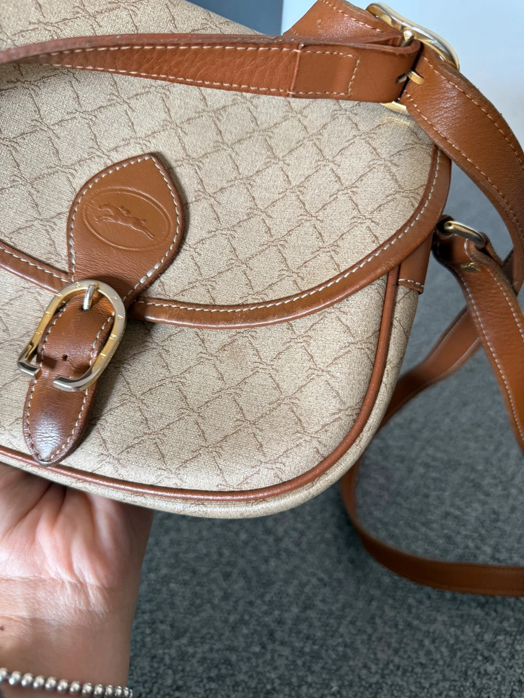 Longchamp vintage canvas leather crossbody bag - view 9