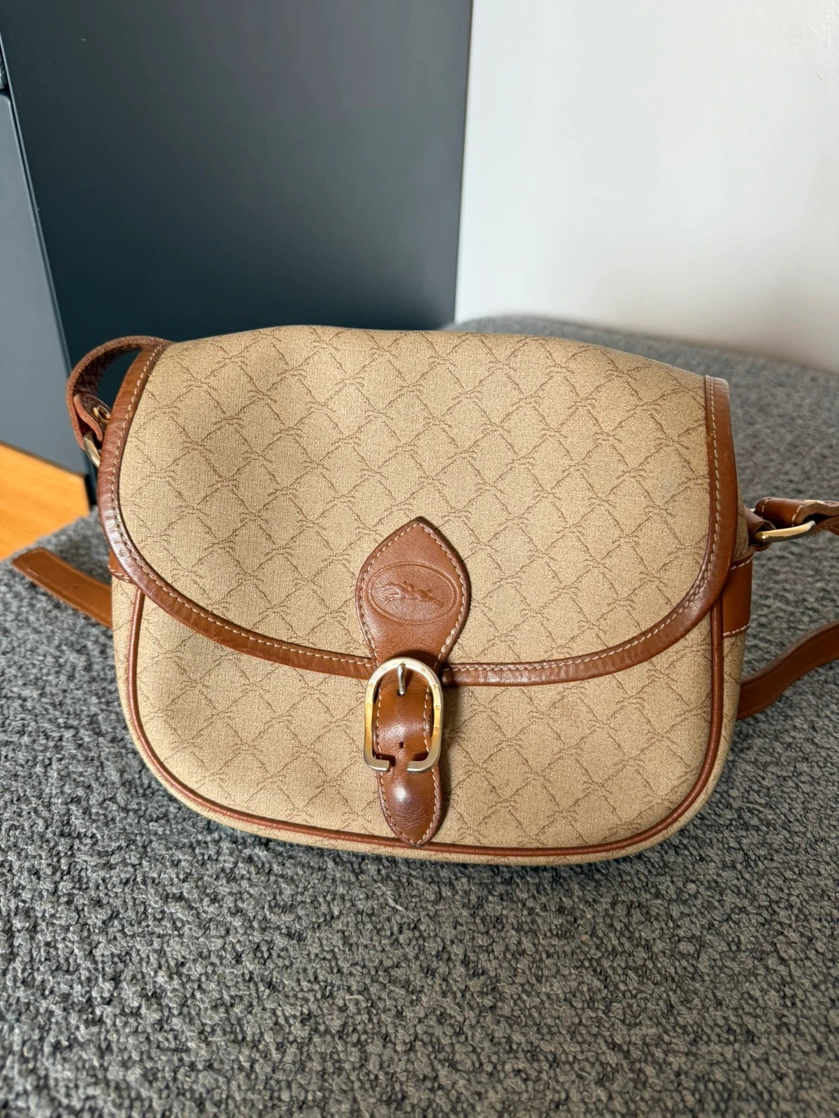 Longchamp vintage canvas leather crossbody bag - view 3
