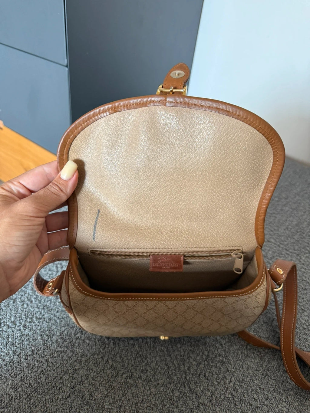 Longchamp vintage canvas leather crossbody bag - view 12