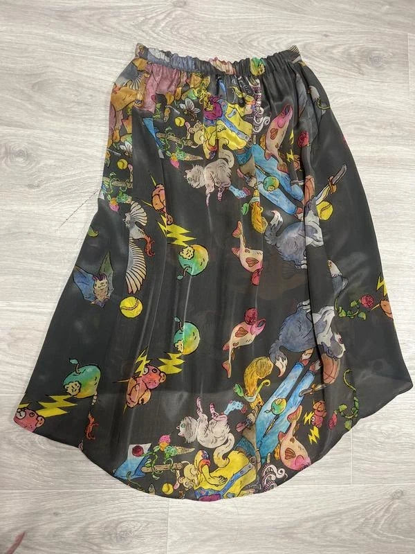 Zadig & Voltaire viscose asymmetric long skirt - view 6