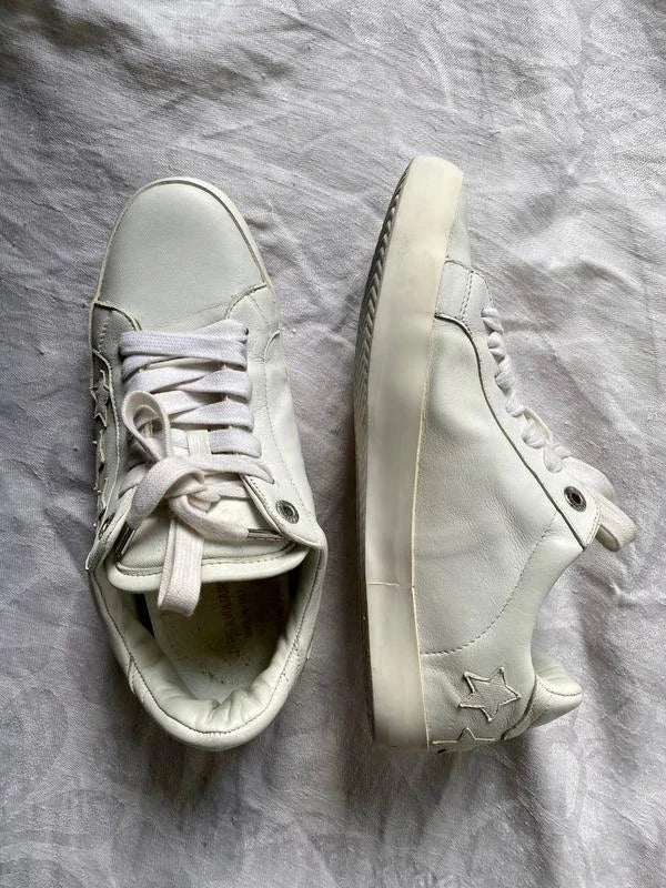 Zadig & Voltaire white leather star sneakers - view 2