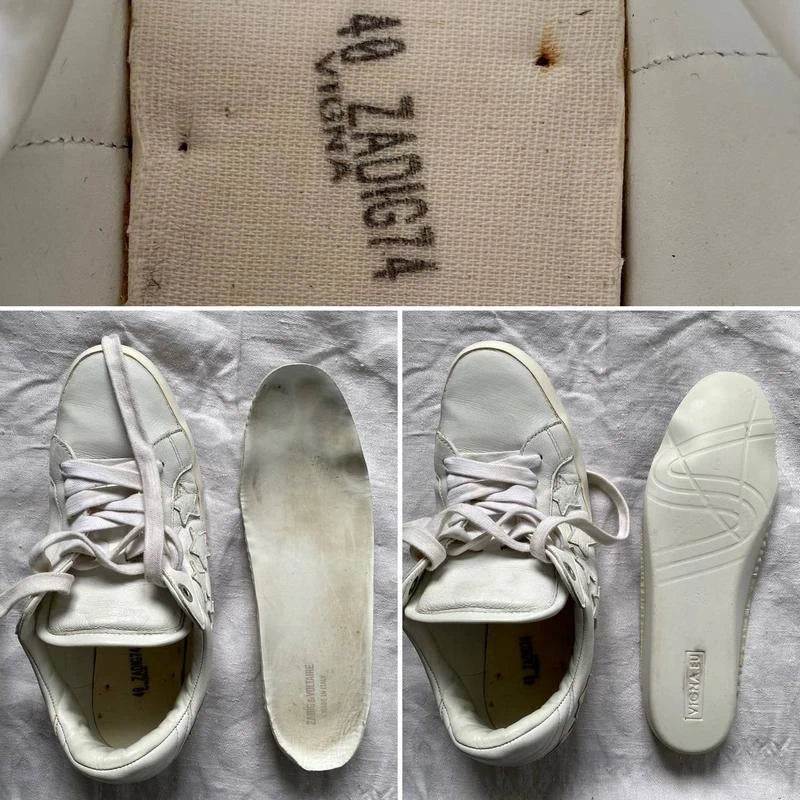 Zadig & Voltaire white leather star sneakers - view 5
