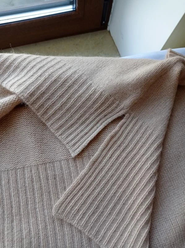 Allude beige wool cashmere super oversized jumper sweater - view 6
