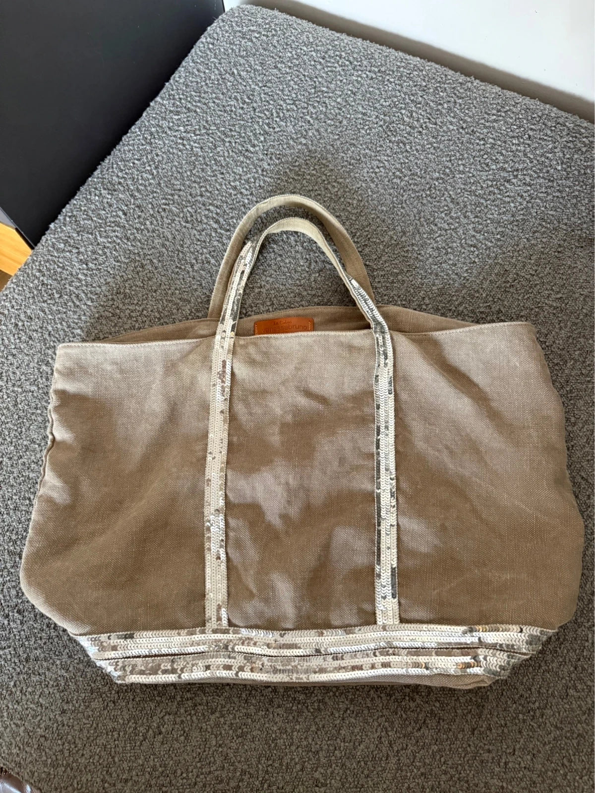 Vanessa Bruno grey linen big bag - view 2