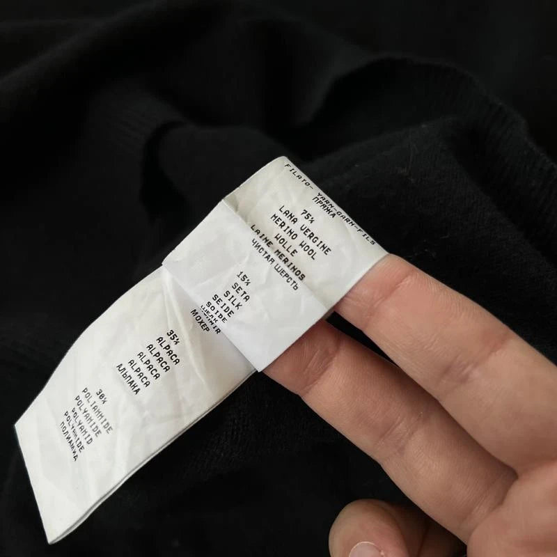 Fabiana Filippi black jumper wool silk alpaca - view 2