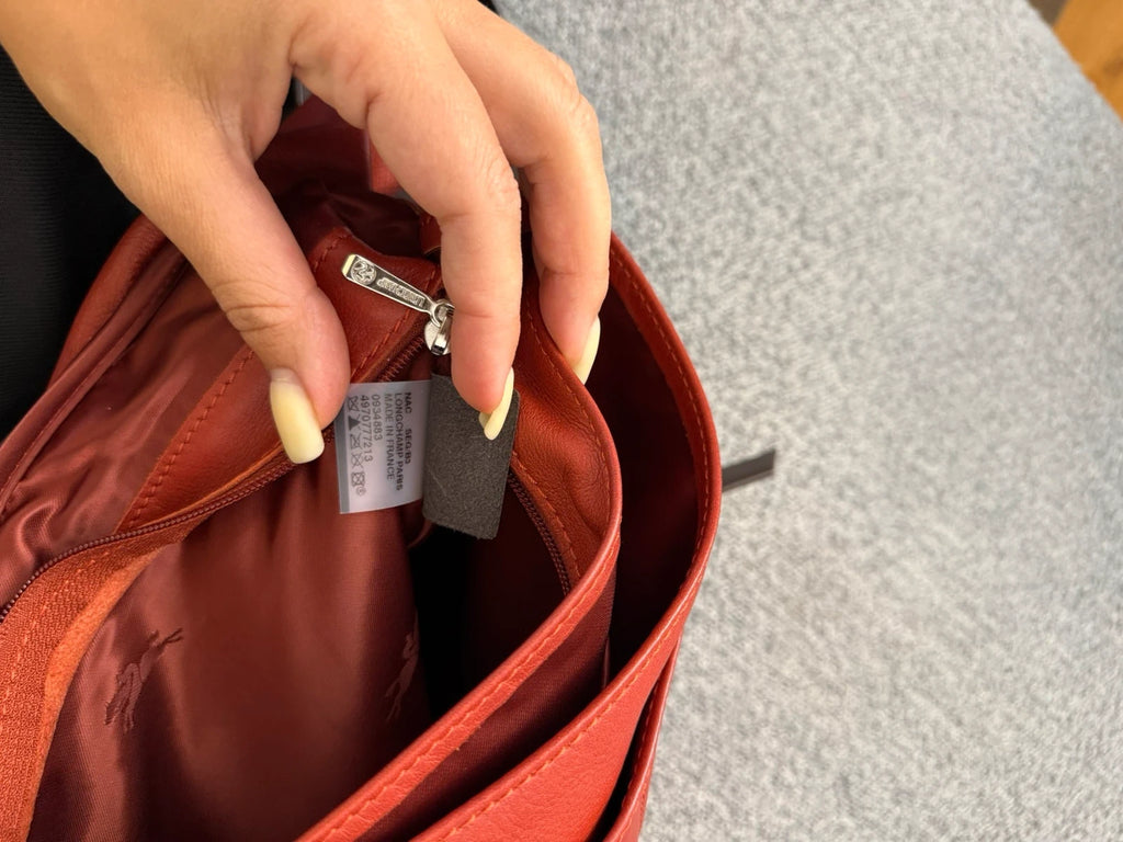 Longchamp balzane terracotta leather crossbody bag - view 16