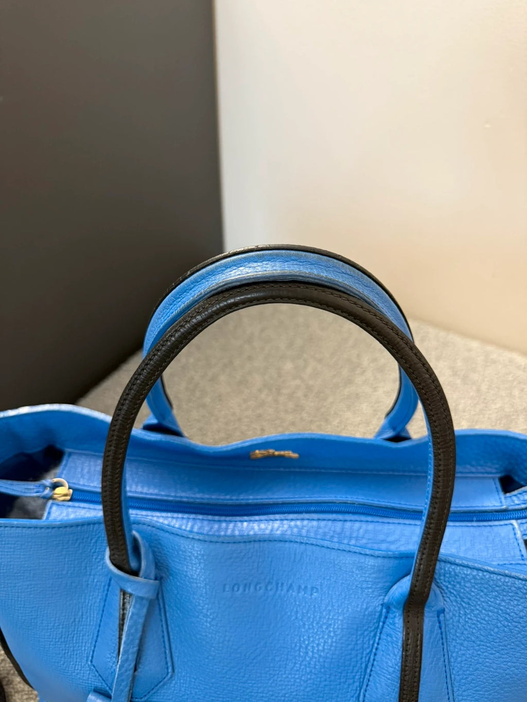 Longchamp Penelope blue leather big bag - view 4