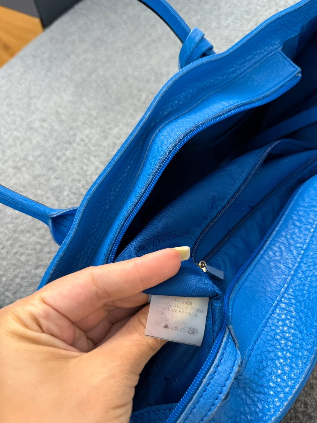 Longchamp Penelope blue leather big bag - view 12