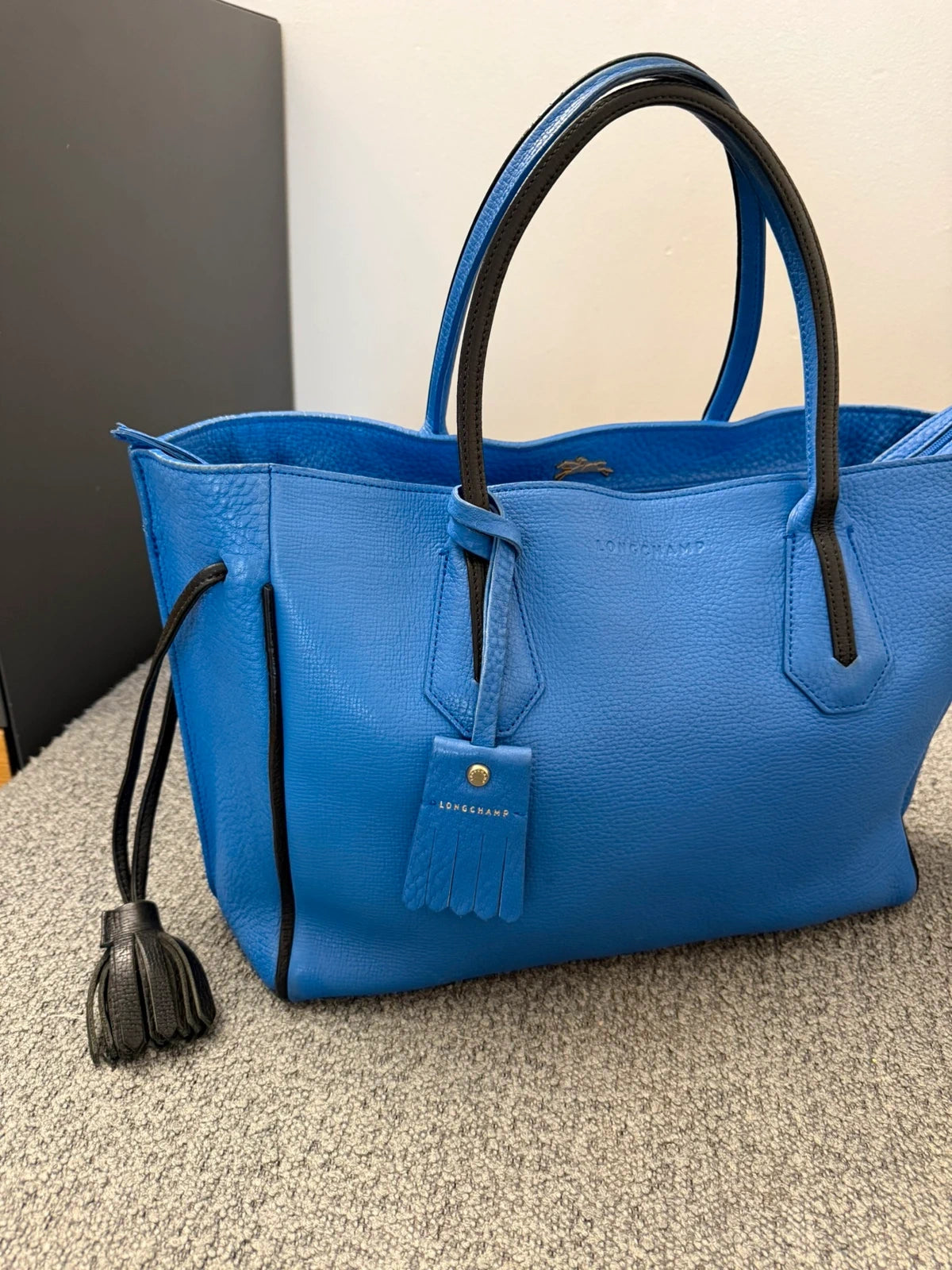 Longchamp Penelope blue leather big bag - view 2