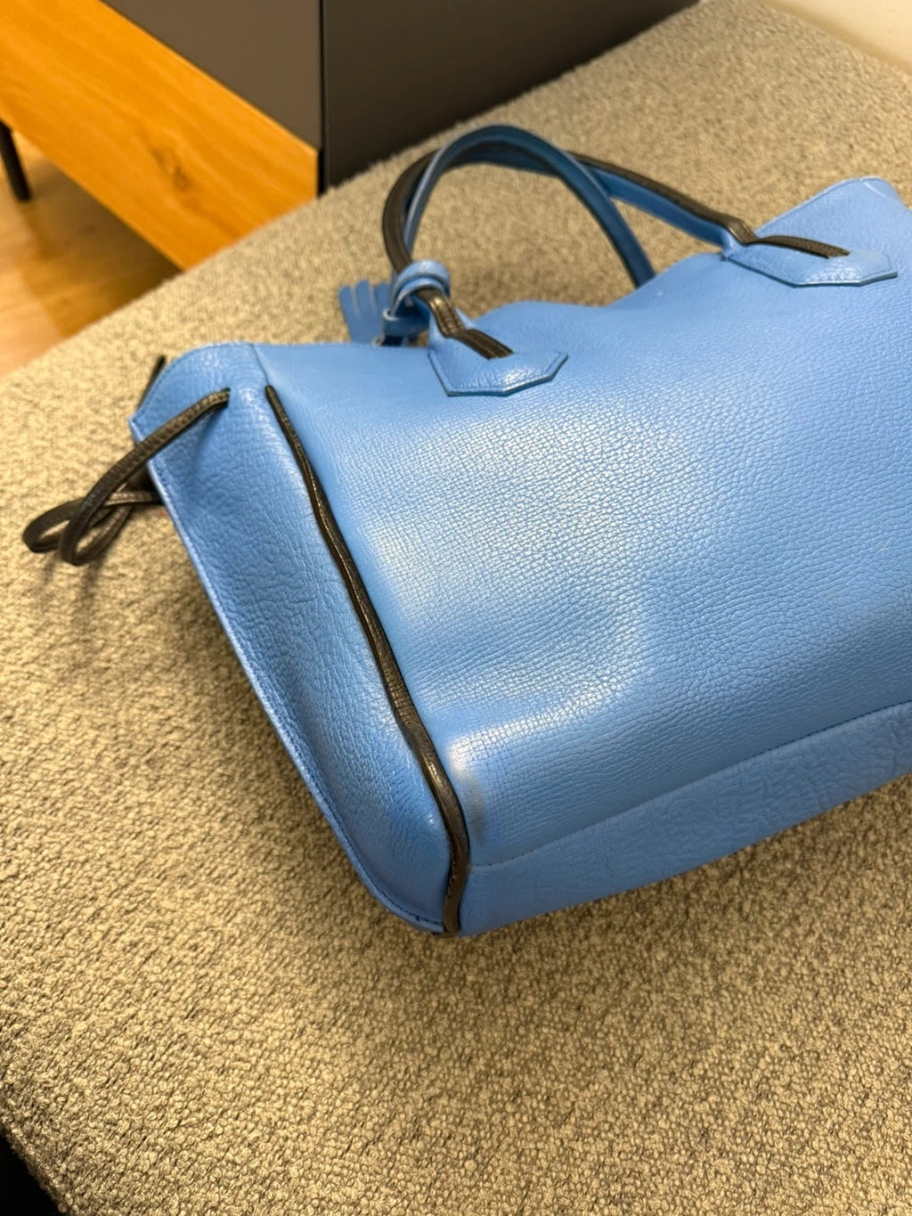 Longchamp Penelope blue leather big bag - view 8