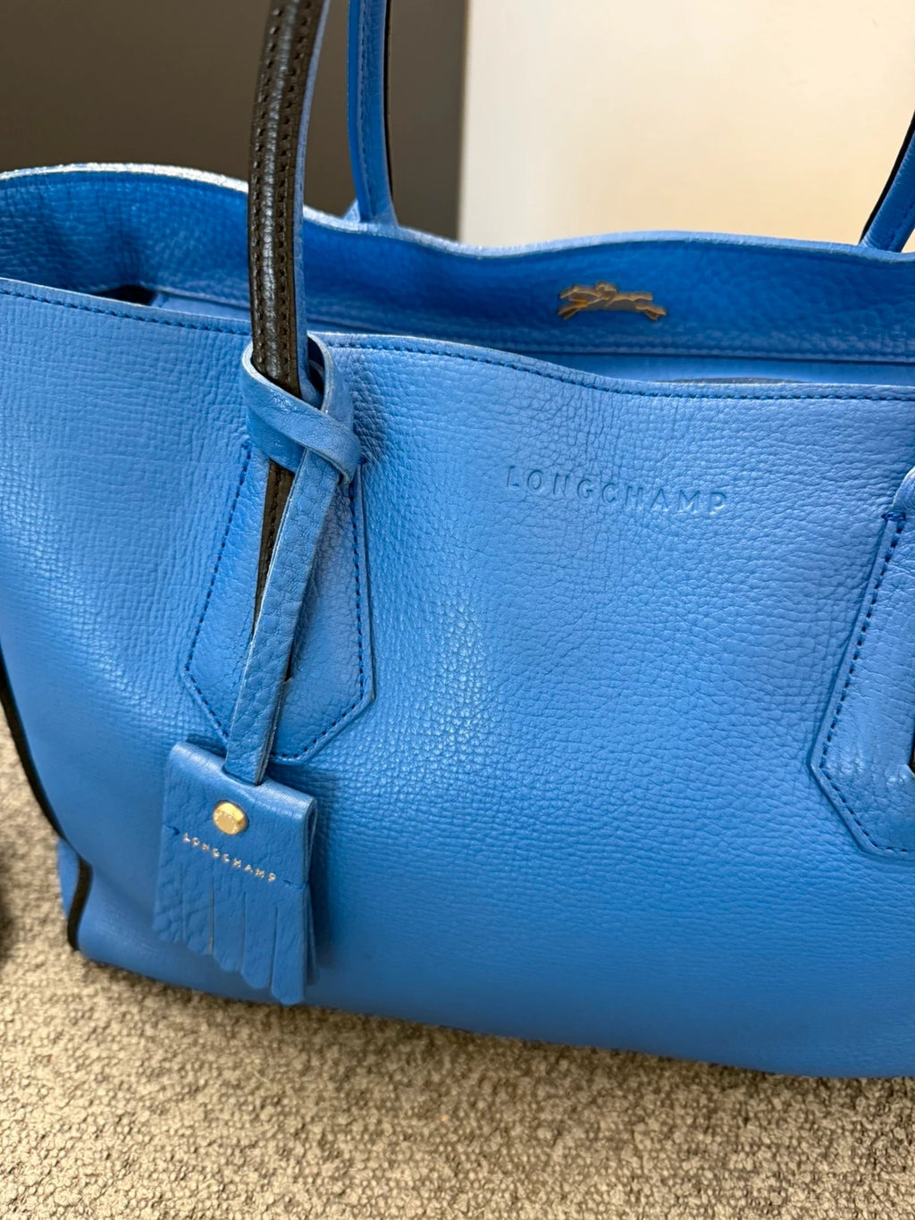 Longchamp Penelope blue leather big bag - view 3