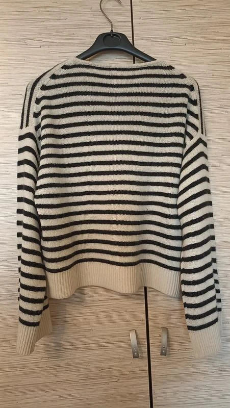 Allude striped wool cashmere jumper sweater - view 2