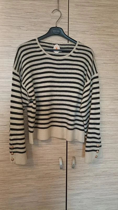 Allude striped wool cashmere jumper sweater