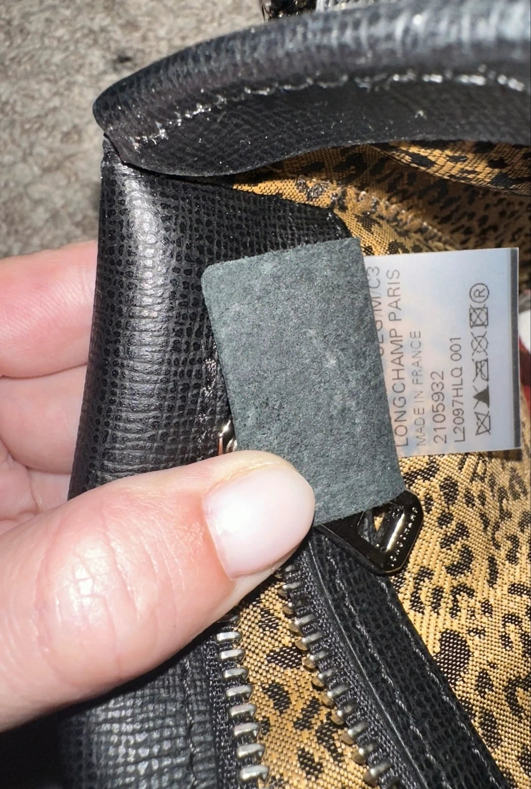 Longchamp black panther leather crossbody bag limited edition - view 6