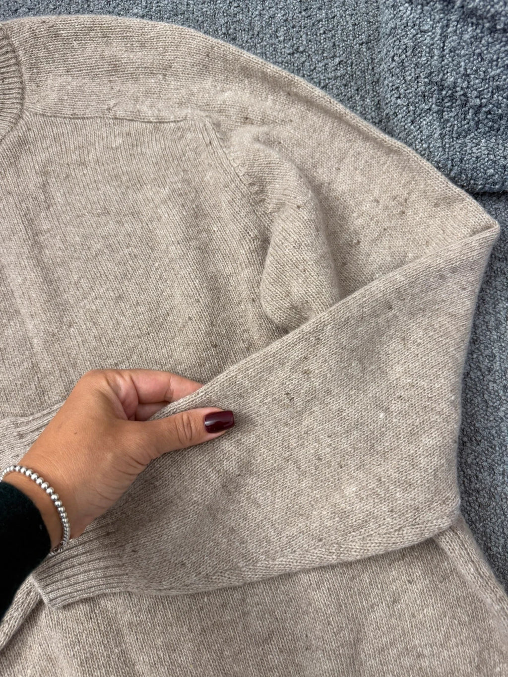 Nickole Farhi beige wool cashmere sweater - view 5