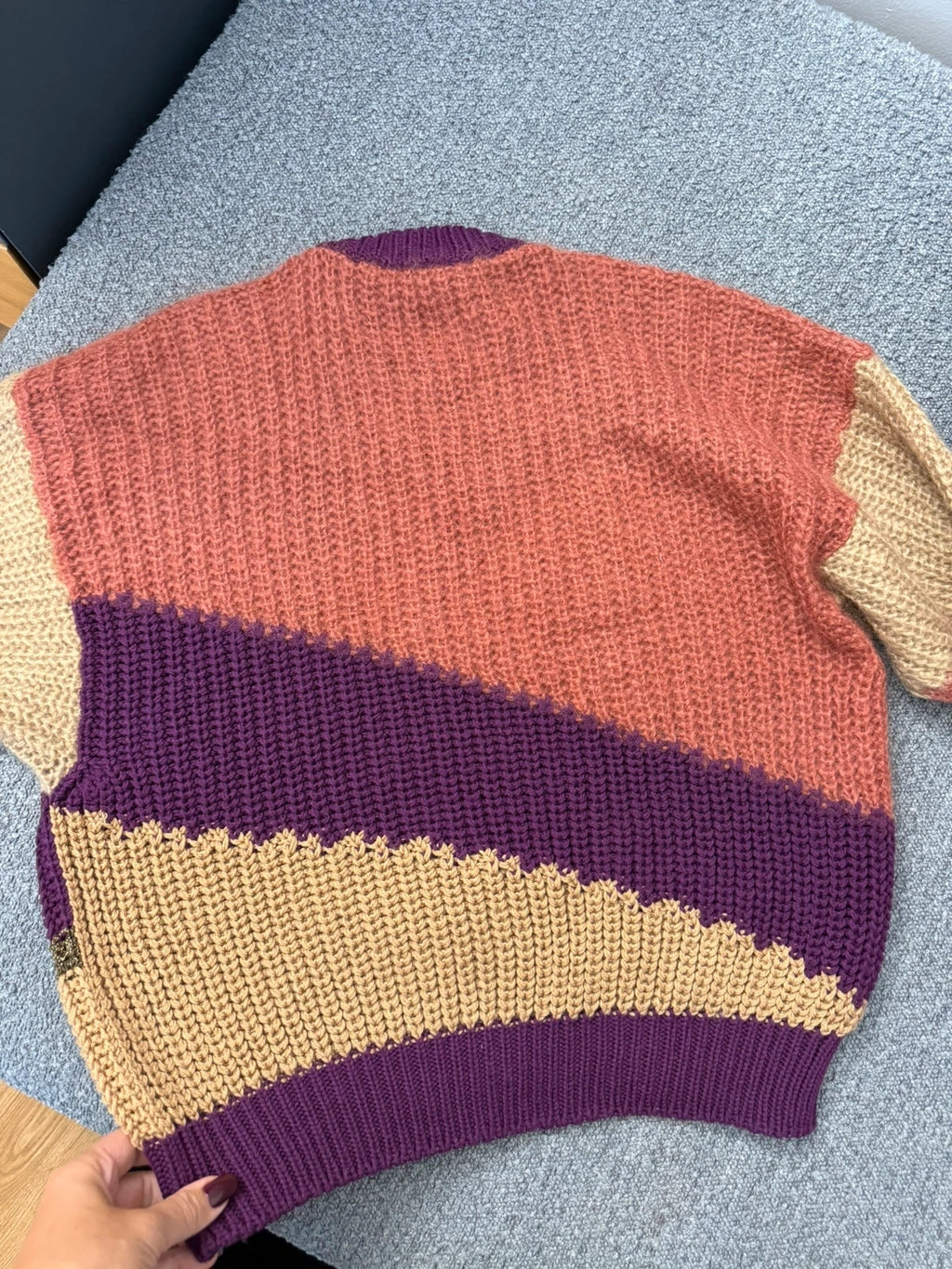 Roberto Collina wool mohair colour block oversize sweater - view 10