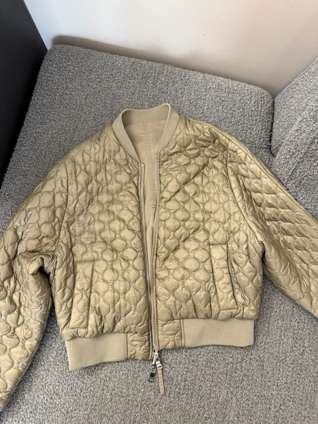 Blonde No. 8 khaki reversible padded jacket bomber