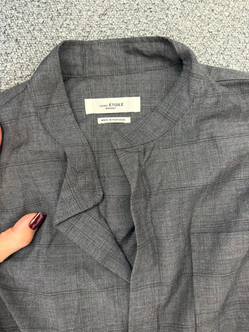 Isabel Marant Étoile grey wool shirt dress - view 2