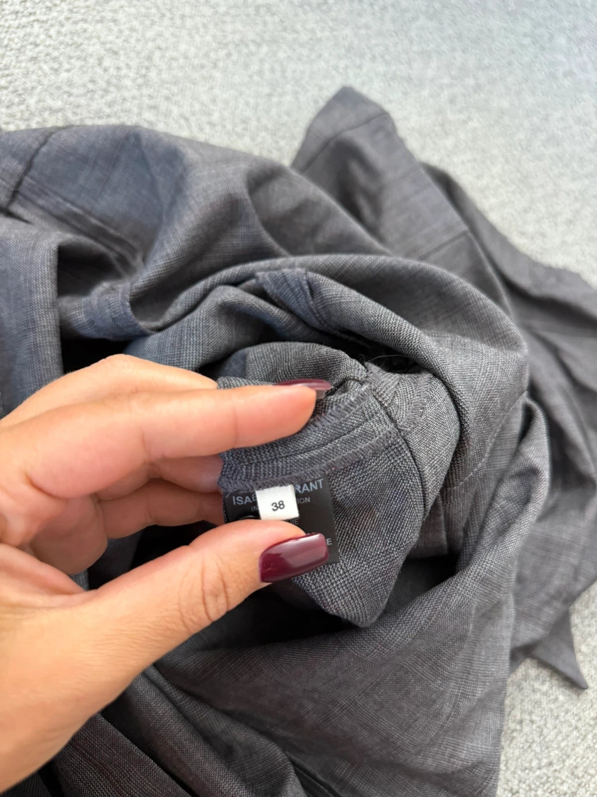 Isabel Marant Étoile grey wool shirt dress - view 10
