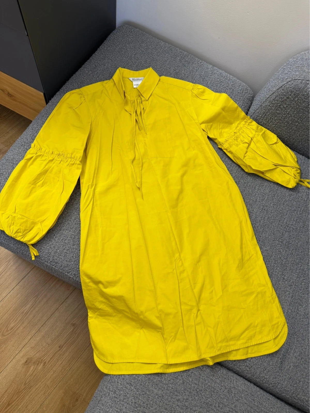 Max Mara yellow cotton dress