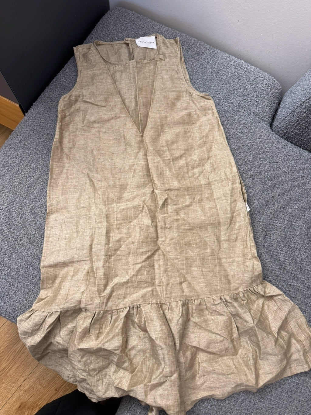 Vicario cinque linen long midi dress