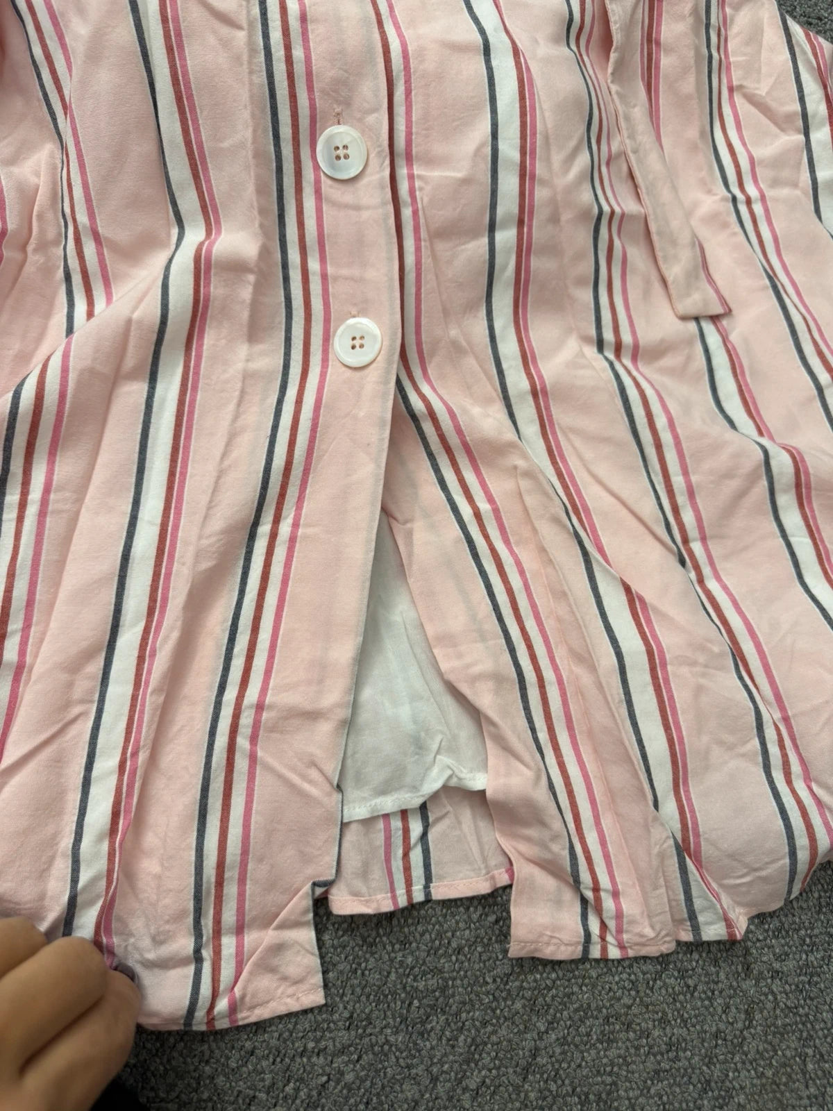 Claudie Pierlot new long pink striped viscose dress - view 6