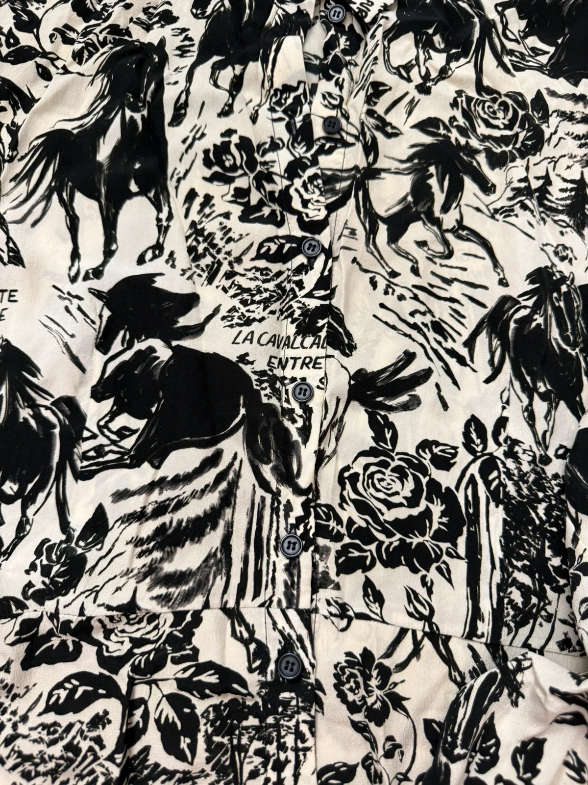 Claudie Pierlot silk long black and white dress - view 6