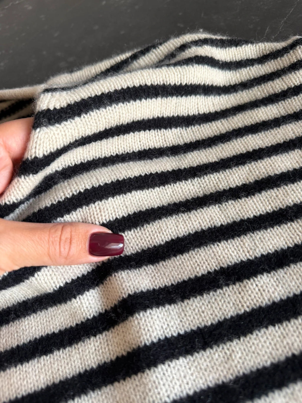 Allude jardin des oranges striped oversize wool cashmere sweater jumper - view 6
