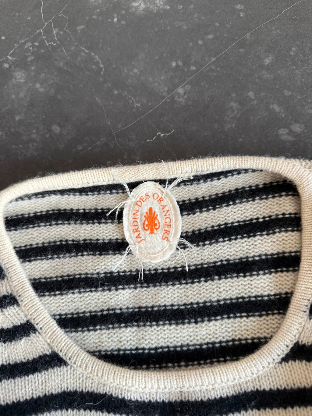 Allude jardin des oranges striped oversize wool cashmere sweater jumper - view 4