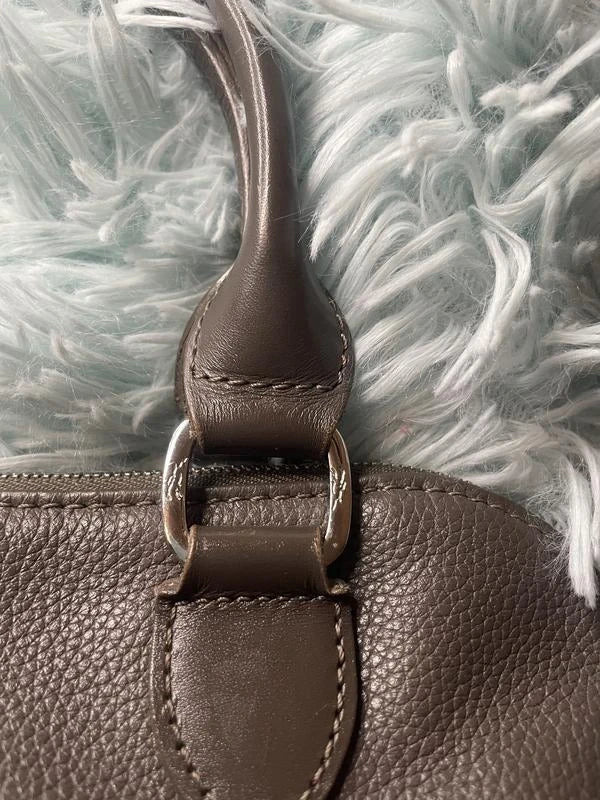 Longchamp taupe grey leather bag - view 5