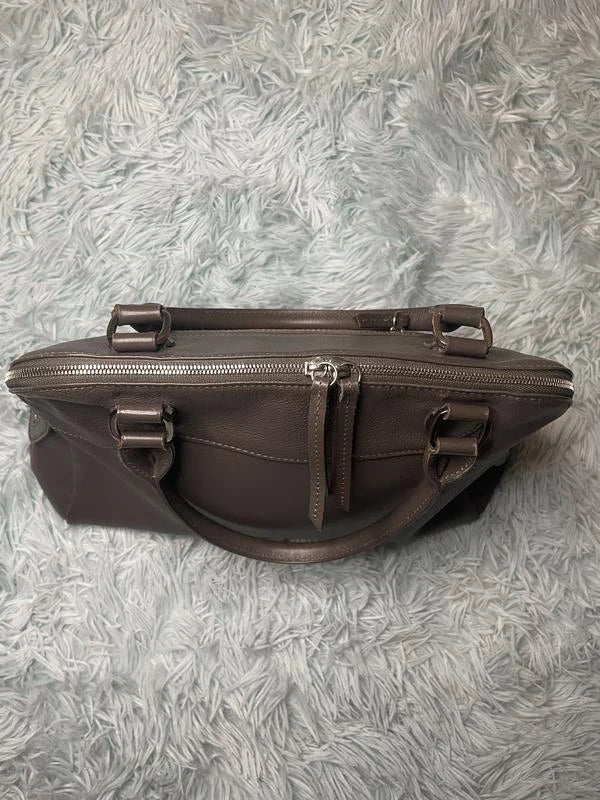 Longchamp taupe grey leather bag - view 6