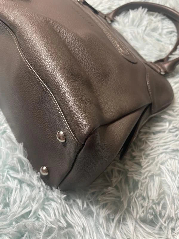 Longchamp taupe grey leather bag - view 4