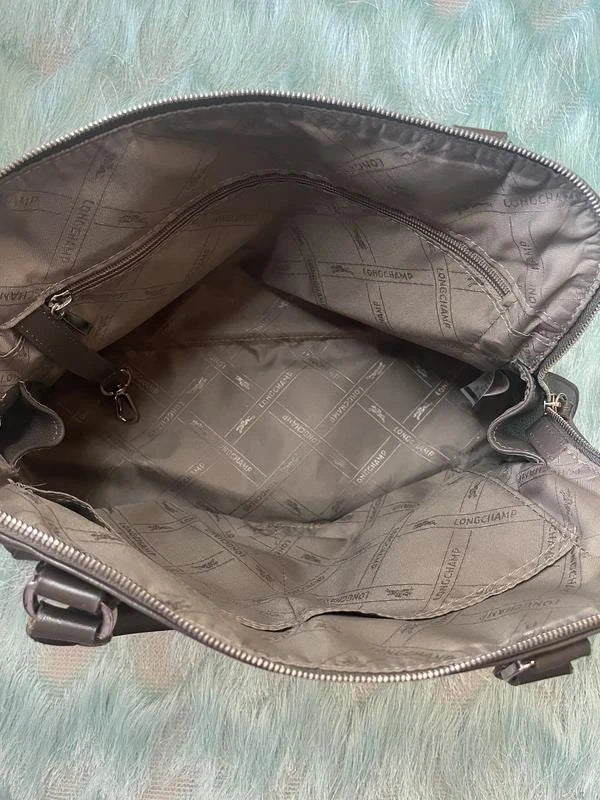 Longchamp taupe grey leather bag - view 2