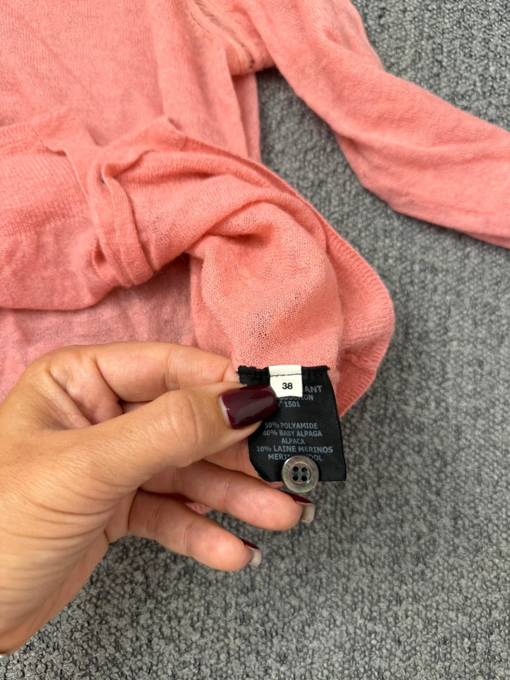 Isabel Marant Étoile baby alpaca pink cardigan - view 7
