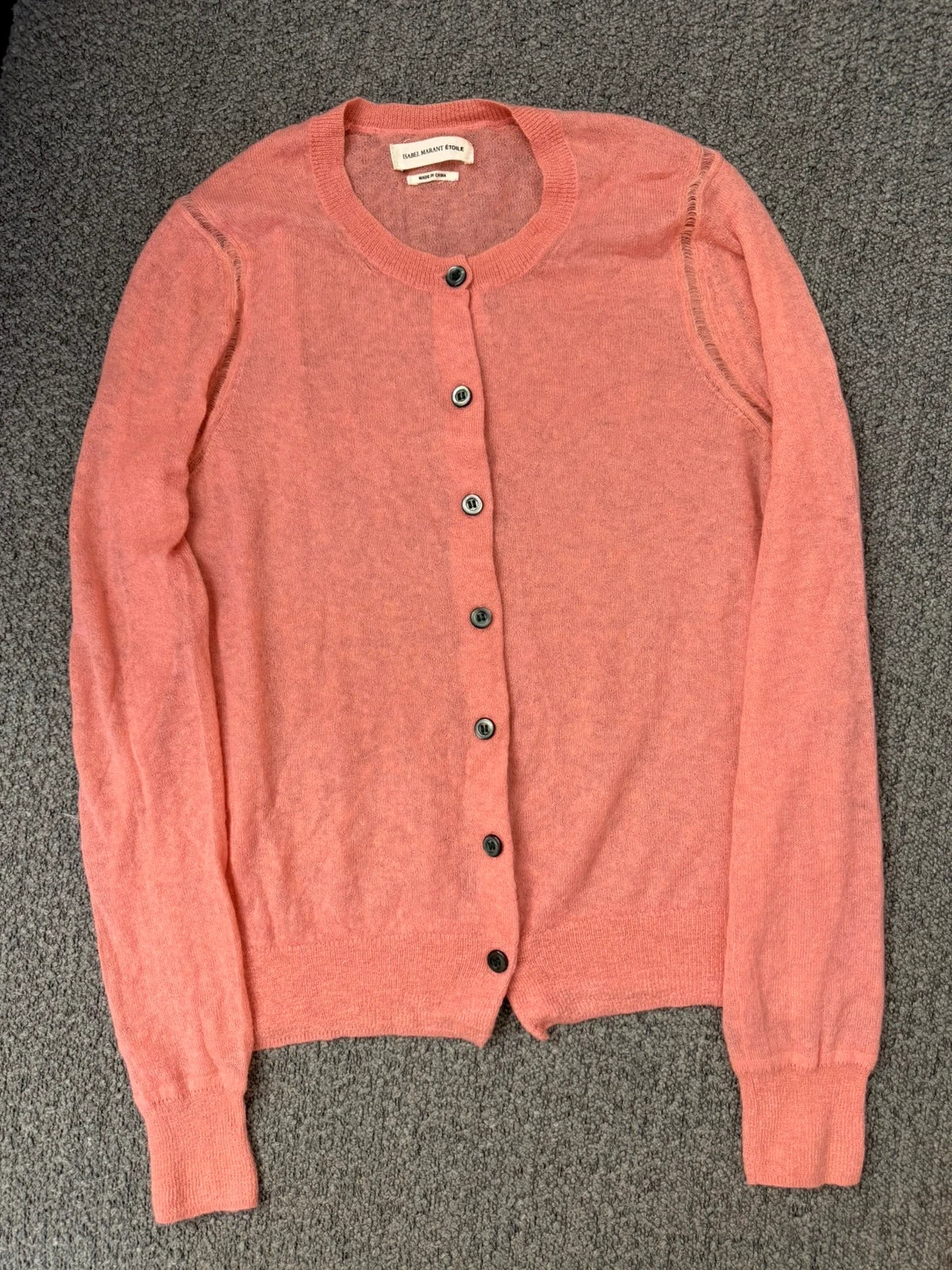 Isabel Marant Étoile baby alpaca pink cardigan - view 2