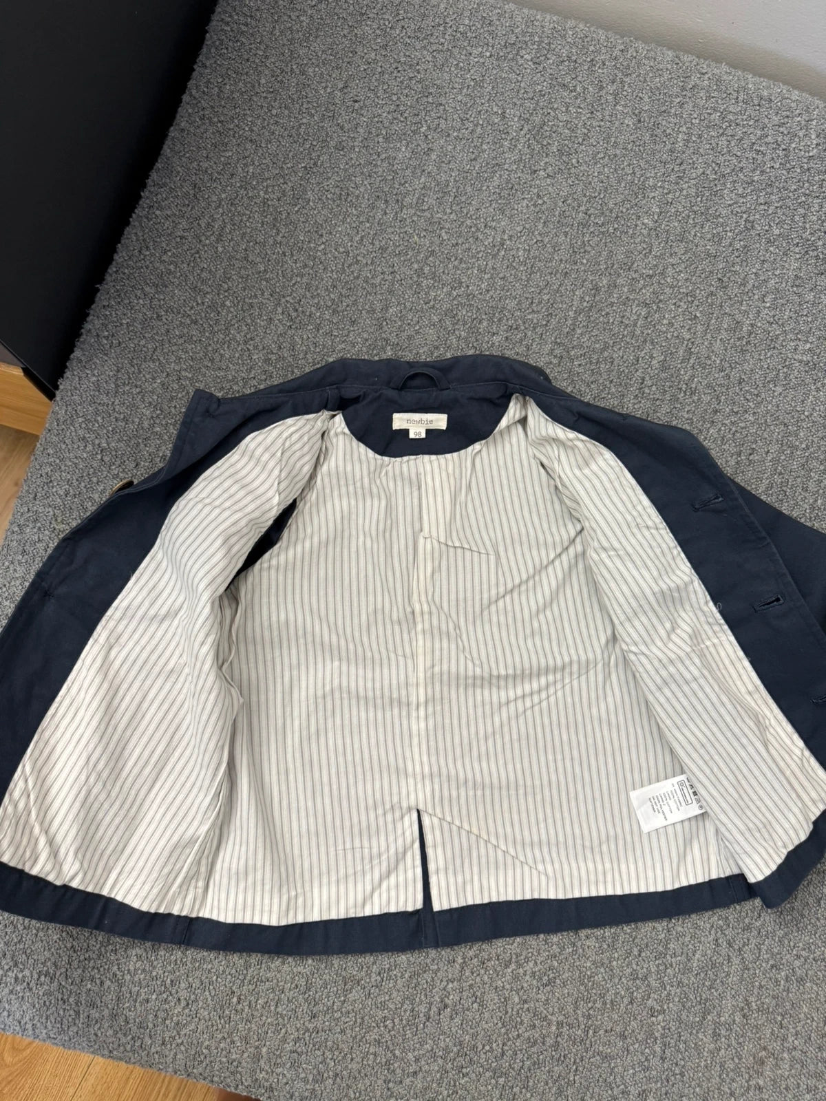Newbie new navy blue cotton trench jacket - view 6