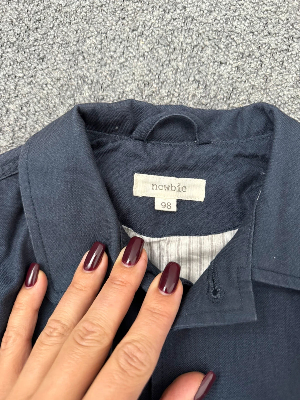 Newbie new navy blue cotton trench jacket - view 4