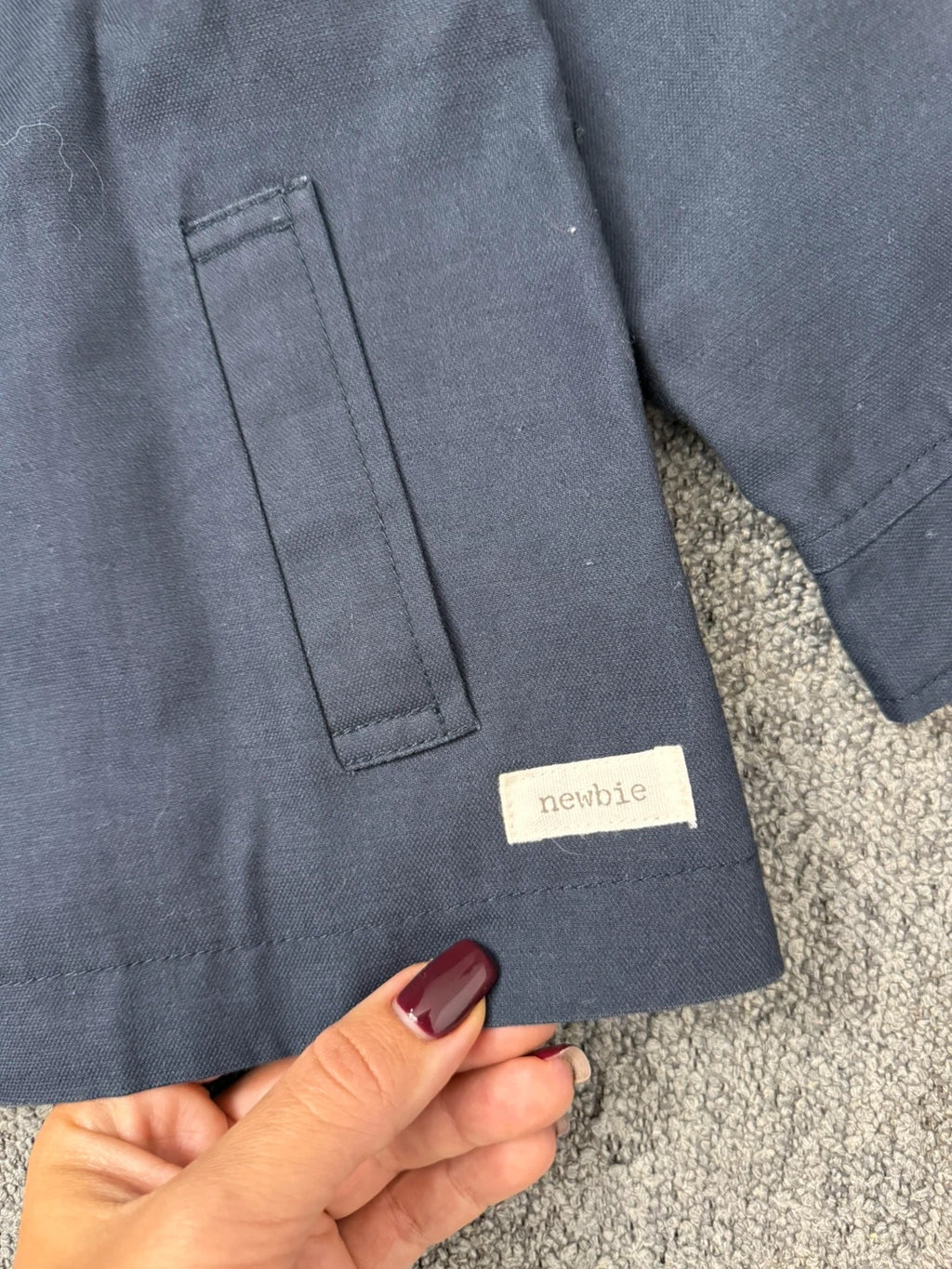 Newbie new navy blue cotton trench jacket - view 2