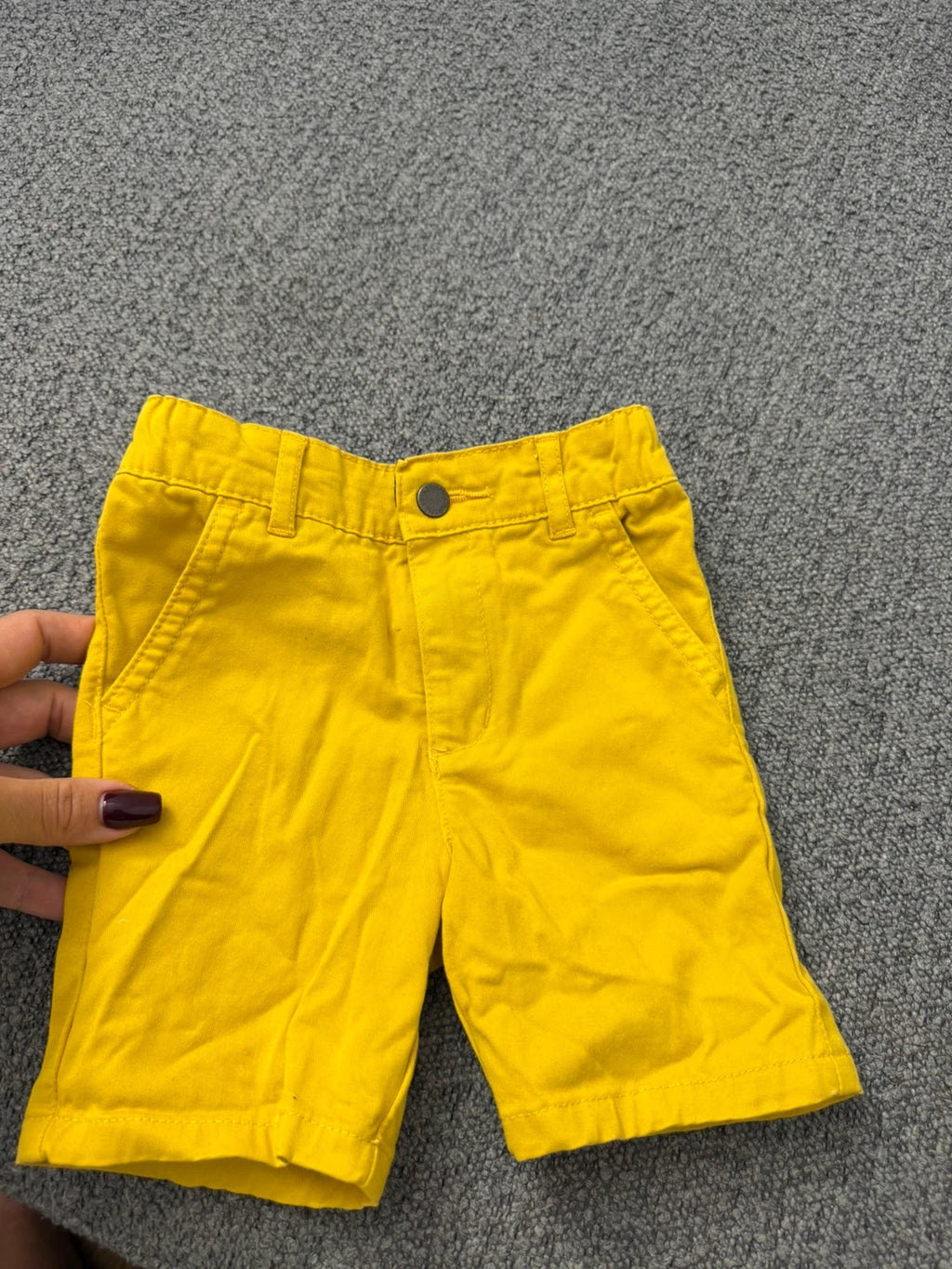 Stella McCartney yellow cotton shorts