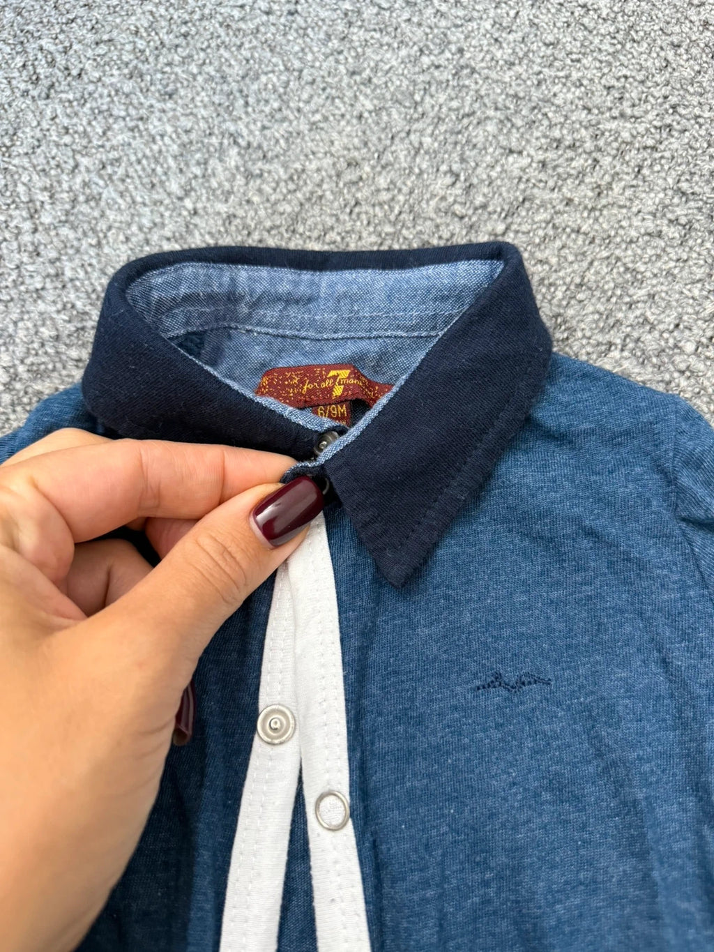 7 For All Mankind navy cotton sleepsuit - view 2