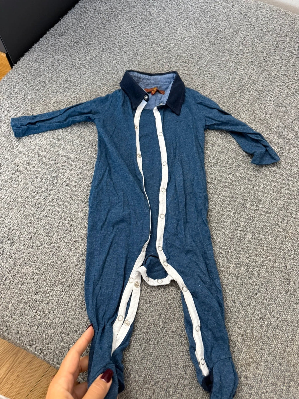 7 For All Mankind navy cotton sleepsuit