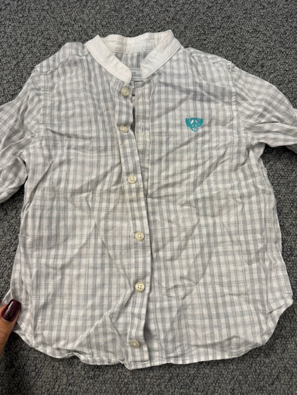 Tartine et Chocolat grey cotton shirt