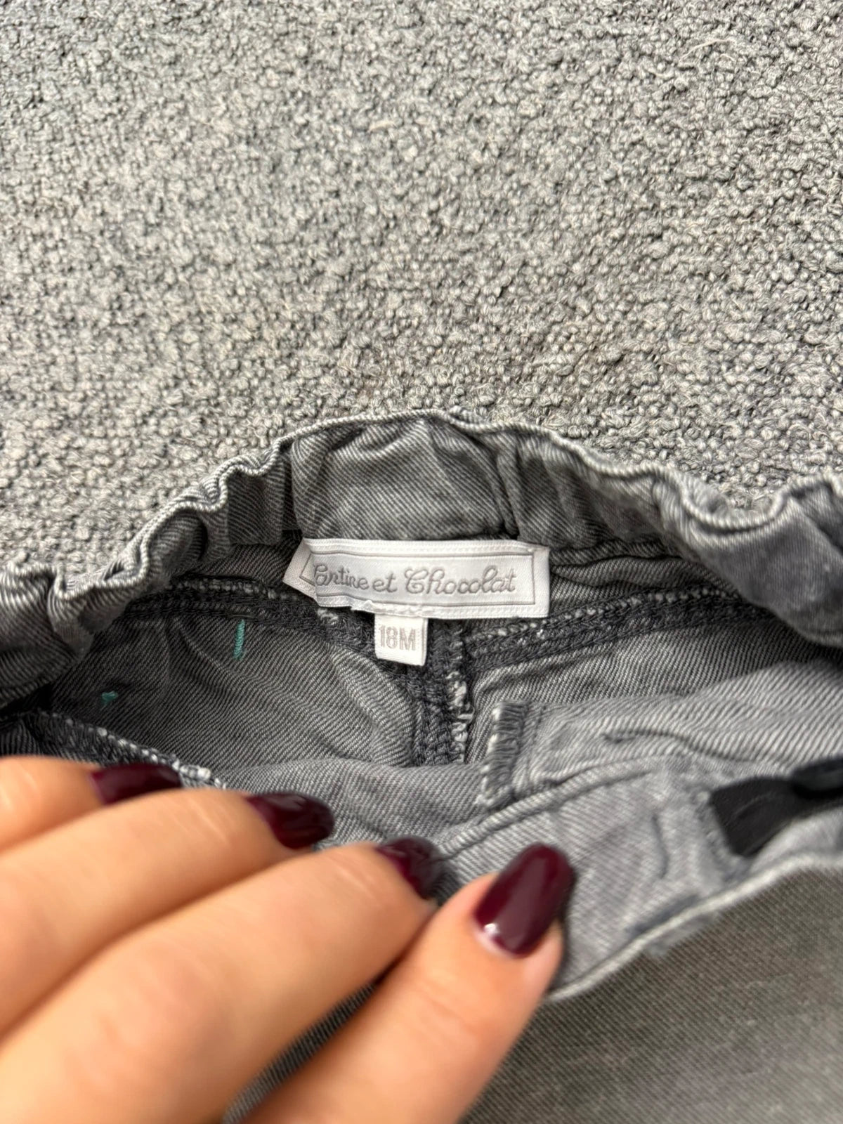 Tartine et Chocolat grey linen cotton pants - view 4