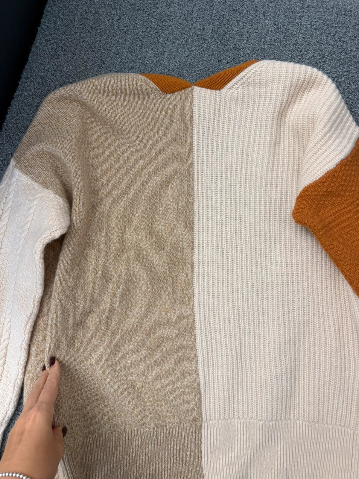 Momoni new cream beige wool knitted cardigan - view 12