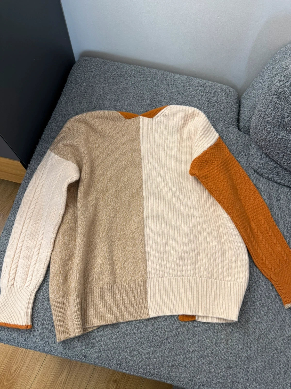 Momoni new cream beige wool knitted cardigan - view 11
