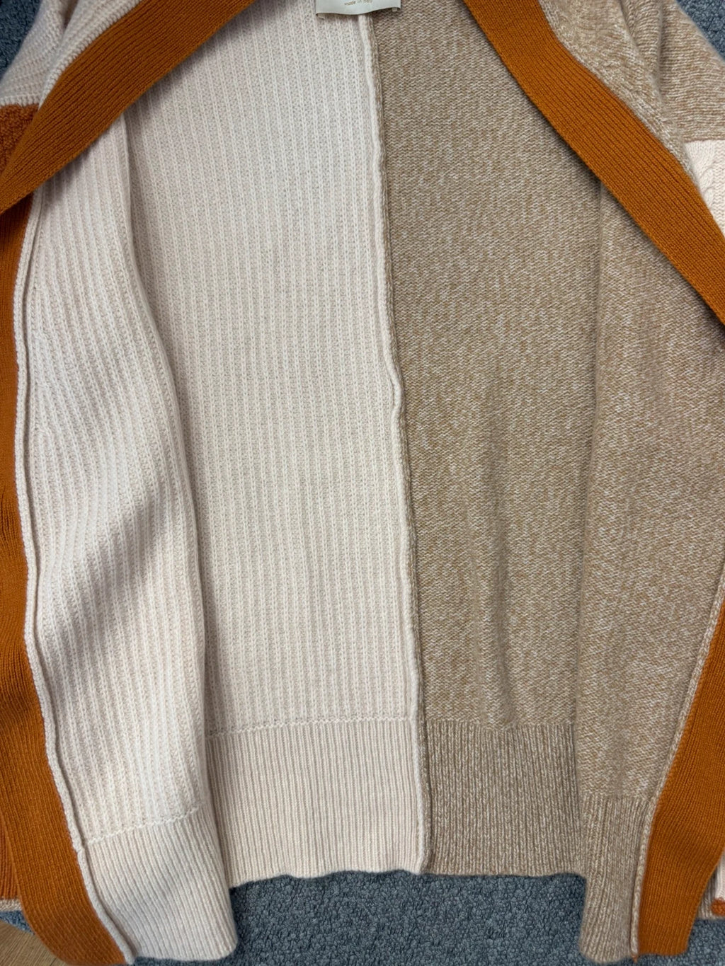 Momoni new cream beige wool knitted cardigan - view 6