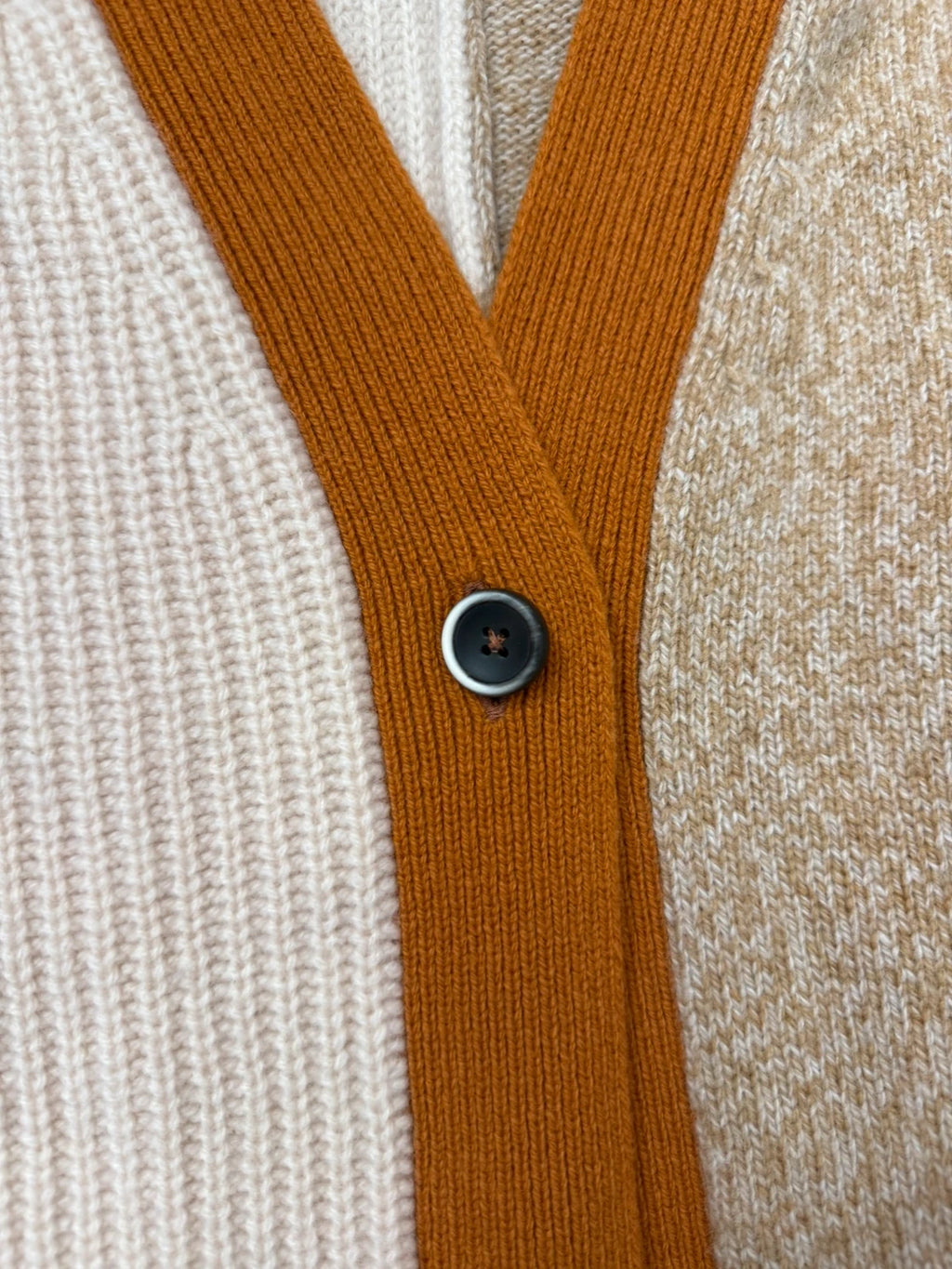 Momoni new cream beige wool knitted cardigan - view 3