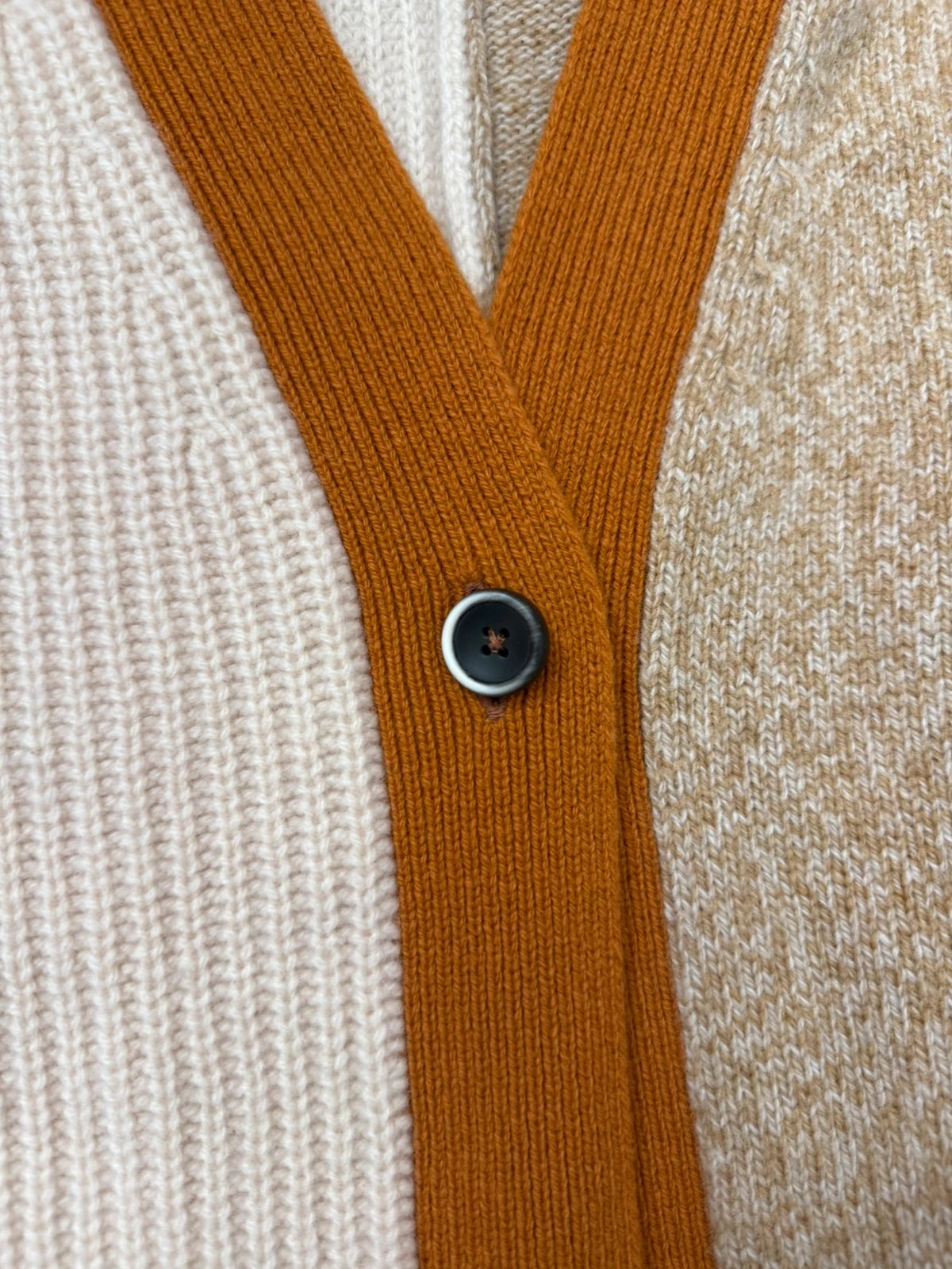 Momoni new cream beige wool knitted cardigan - view 3