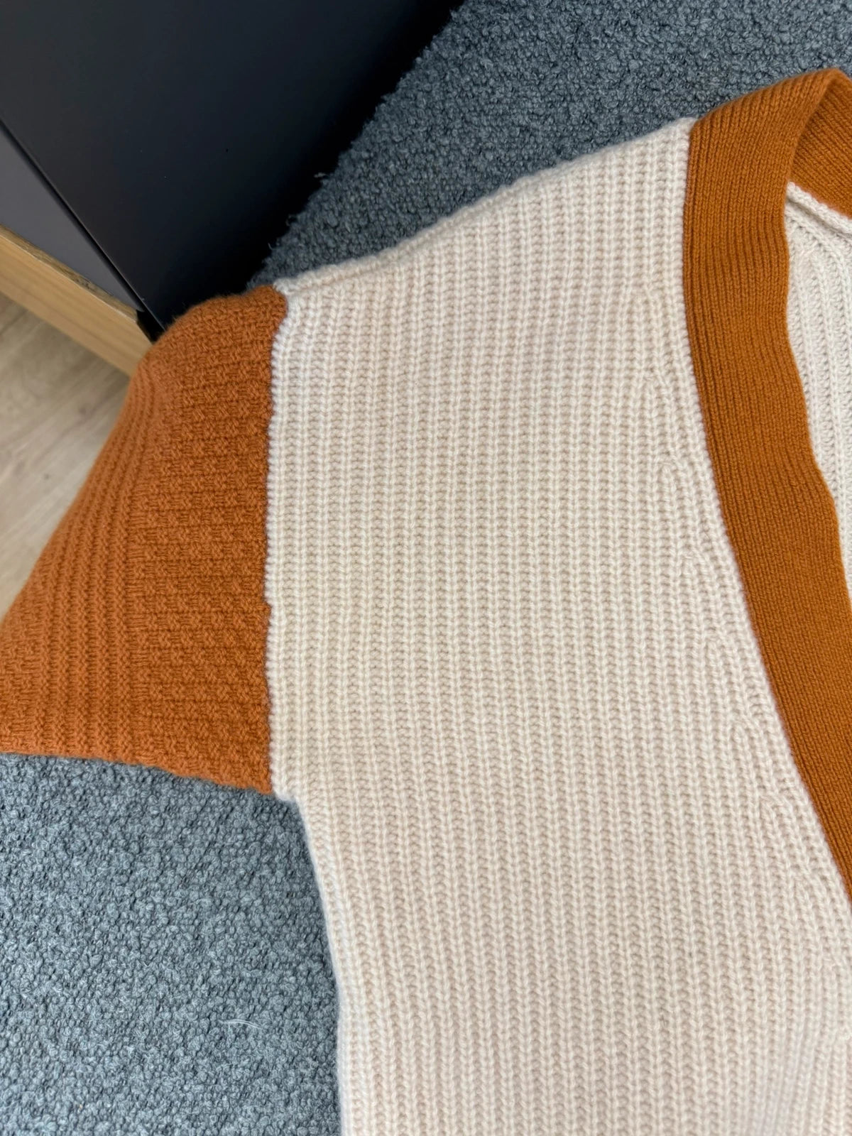 Momoni new cream beige wool knitted cardigan - view 7